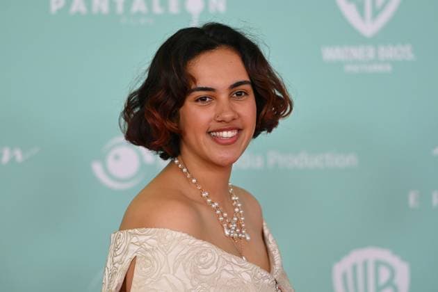 Jarusha WAHLEN actress , single picture,cropped single motif,half figure,half figure world premiere of NO HIT WONDER on 21 10 2025 at the Mathaeser cinema in Munich
