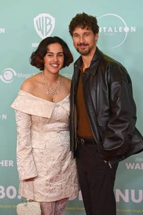 v li Jarusha WAHLEN actress , Florian David FITZ actor world premiere of NO HIT WONDER on 21 10 2025 at the Mathaeser Kino in Munich