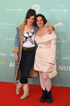 Nora TSCHIRNER actress , Jerusha WAHLEN actress , world premiere of NO HIT WONDER on 21 10 2025 at the Mathaeser Kino in Munich