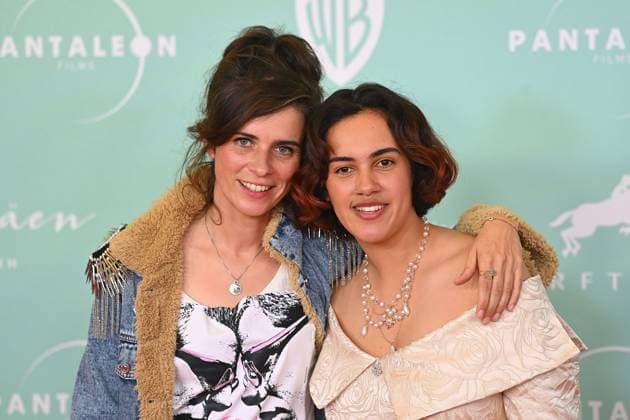 Nora TSCHIRNER actress , Jerusha WAHLEN actress , world premiere of NO HIT WONDER on 21 10 2025 at the Mathaeser Kino in Munich