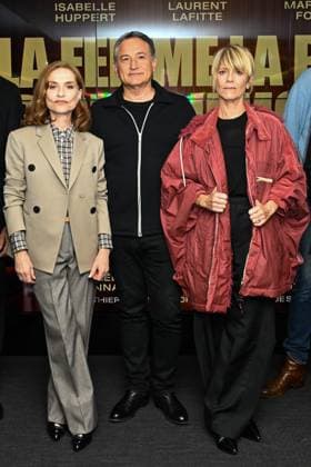 La Femme La Plus Riche Du Monde Premiere Isabelle Huppert, Thierry Klifa and Marina Fois attending the La Femme La Plus Riche Du Monde Premiere at the UGC Cine Cite Les Halles in Paris, France on October 21, 2025. Photo by Aurore Marechal ABACAPRESS.COM Paris France  Copyright: xMarechalxAurore ABACAx