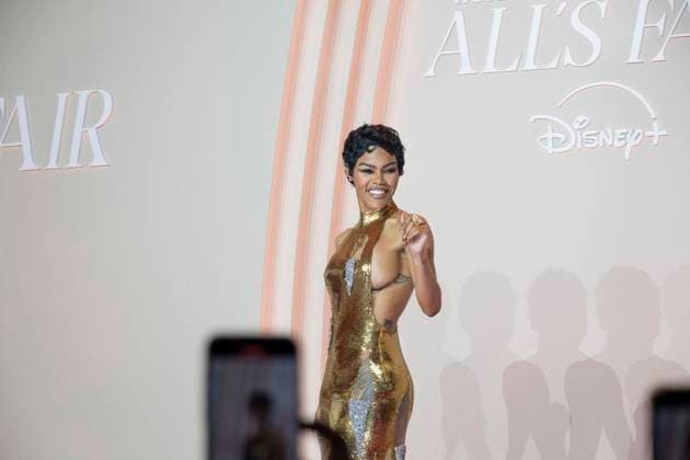 Teyana Taylor at the All s Fair Disney Premiere at Maison de la Chimie in Paris on October 21, 2025, K Kardashians birthday 45 years Yehiel Chekroune Bestimage All s Fair Disney Premiere at Maison de La Chimie on October 21, 2025 in Paris, France Paris France  Copyright: xYehielxChekrounex xBestimagexYehielxChekrounex xBestimagex