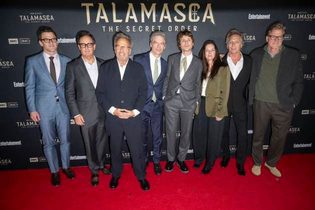 AMC s Anne Rice s Talamasca: The Secret Order Series Premiere in New York, USA - 21 Oct 2025 (L-R) Mark Lafferty, Dan McDermott, Mark Johnson, Justin Kirk, Nicholas Denton, Kristin Dolan, William Fichtner and John Lee Hancock attend AMC s Anne Rice s Talamasca The Secret Order Series Premiere at SPYSCAPE Museum. New York United States Copyright: xRonxAdarx xSOPAxImagesx _radar_ttso_20251021_0040