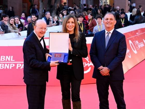 Roma Cinema Fest 2025 evening 8 - premiere TRIBUTE TO THE 80s AND 90s In the photo: Lucia Borgonzoni Massimo Boldi Antonio Saccone  Copyright: xMaurizioxD Avanzox xipa-agency.netx xDxAvanzo Landi Provvisionatox IPA_Agency_IPA66939187