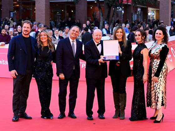 Roma Cinema Fest 2025 evening 8 - premiere TRIBUTE TO THE 80s AND 90s In the photo: Lucia Borgonzoni Massimo Boldi Antonio Saccone  Copyright: xMaurizioxD Avanzox xipa-agency.netx xDxAvanzo Landi Provvisionatox IPA_Agency_IPA66939190