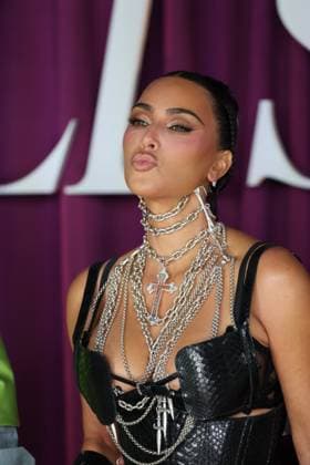 . 22 10 2025. London, United Kingdom. Kim Kardashian arriving at the All s Fair premiere in London.  xStephenxLockx xi-Imagesx IIM-26320-0026