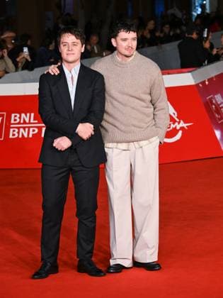 Rome, Italy, Italy: Roma Cinema Fest 2025 day 8 - premiere of the film OUR HERO, BALTHAZAR In the photo: Oscar Boyson Asa Butterfield Rome Italy  - ZUMAp169 20251022_zea_p169_1049 Copyright: xMaurizioxD Avanzox