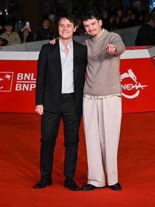 Rome, Italy, Italy: Roma Cinema Fest 2025 day 8 - premiere of the film OUR HERO, BALTHAZAR In the photo: Oscar Boyson Asa Butterfield Rome Italy  - ZUMAp169 20251022_zea_p169_1056 Copyright: xMaurizioxD Avanzox