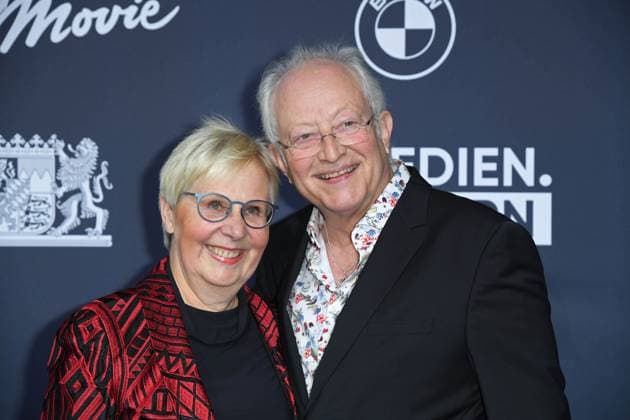 Gert Rosenthal with his wife Sabine Göhr Rosenthal Presentation of the BLUE PANTHER TV STREAMING AWARD 2025 at BMW Welt in Munich on 22 10 2025