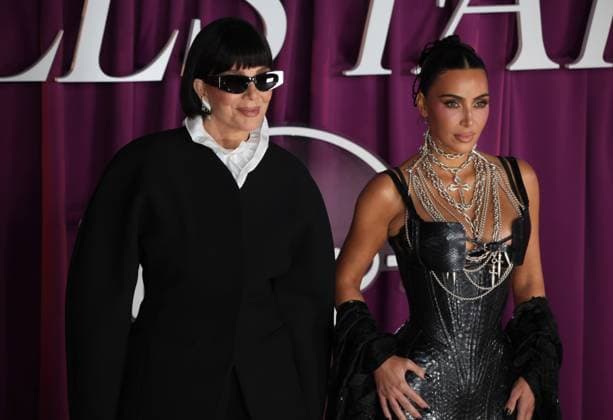 All™s Fair TV show premiere London, UK. Kim Kardashian and Kris Jenner at the All™s Fair TV show premiere. Odeon Luxe. 22nd October 2025. LMK11-S221025 001. Steve Bealing Landmark Media 