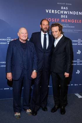 Premiere of The Disappearance of Josef Mengele Burghart Klaußner, Oliver Guez and August Diehl at the premiere of the movie The Disappearance of Josef Mengele at the Delphi Filmpalast on 22 10 2025 in Berlin Copyright: xEventpressxKochanx