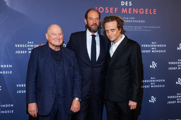 Premiere of The Disappearance of Josef Mengele Burghart Klaußner, Oliver Guez and August Diehl at the premiere of the movie The Disappearance of Josef Mengele at the Delphi Filmpalast on 22 10 2025 in Berlin Copyright: xEventpressxKochanx