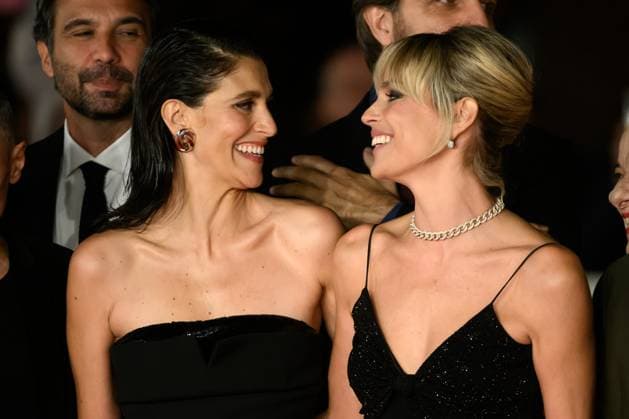October 22, 2025, Rome, Italy: Giulia Bevilacqua and Micaela Ramazzotti attend the Elena Del Ghetto red carpet during the 20th Rome Film Festival at Auditorium Parco della Musica in Rome (Italy), October 22, 2025. Rome Italy  - ZUMAi110 20251022_zna_i110_070 Copyright: xAndreaxStacciolix