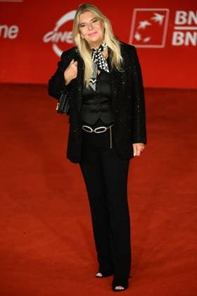 October 22, 2025, Rome, Italy: A guest attends the Elena Del Ghetto red carpet during the 20th Rome Film Festival at Auditorium Parco della Musica in Rome (Italy), October 22, 2025. Rome Italy  - ZUMAi110 20251022_zna_i110_320 Copyright: xAndreaxStacciolix