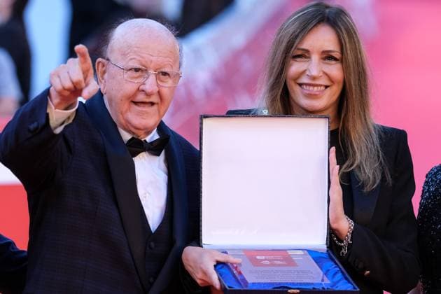 Tribute to the 80s and 90s red carpet during the 20th Rome Film Fest in Italy. 22 October 2025 (L to R) Massimo Boldi and Lucia Borgonzoni attend the red carpet for Tribute to the 80s and 90s during the 20th Rome Film Fest at Auditorium Parco Della Musica in Rome. 22 October 2025, Credit:Davide Di Lalla - Unicode Images Avalon Italy, Rome, Auditorium Parco della Musica  Copyright: xDavidexDixLallax-xUnicodexImagesx xAvalonx 1047462953