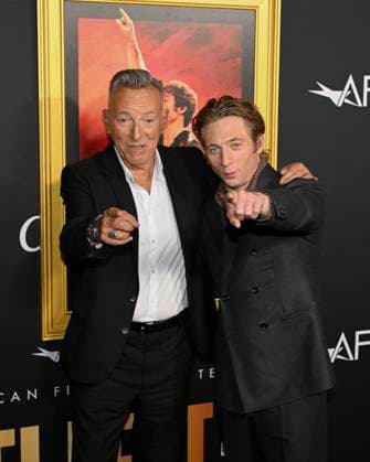 October 22, 2025, Hollywood, California, USA: American singer, songwriter, and guitarist BRUCE SPRINGSTEEN,Nicknamed the Boss , and American award-winning actor JEREMY ALLEN WHITE attend AFI FEST 2025 Opening Night Screening Presented By Canva of Springsteen: Deliver Me from Nowhere Hollywood USA - ZUMAb173 20251022_aap_b173_003 Copyright: xBillyxBennightx