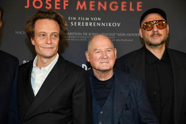 abb Mengele August Diehl, Burghart Klaußner Klaussner and Kirill Serebrennikov as guests on the red carpet at the movie premiere DAS VERSCHWINDEN DES JOSEF MENGELE at Delphi Filmpalast on 22 11 2025 in Berlin Berlin Germany