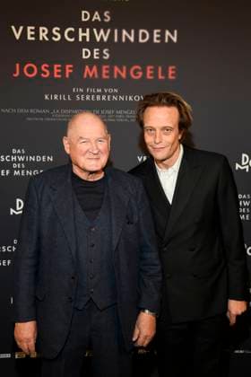 abb Mengele Burghart Klaußner KLaussner and August Diehl as guests on the red carpet at the movie premiere DAS VERSCHWINDEN DES JOSEF MENGELE at Delphi Filmpalast on 22 11 2025 in Berlin Berlin Germany