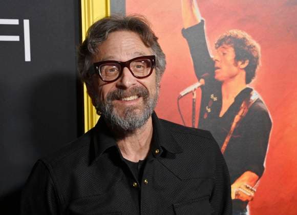 Cast member Marc Maron attends the AFI opening night premiere of the biographical drama Springsteen: Deliver Me From Nowhere at the TCL Chinese Theatre in the Hollywood section of Los Angeles on Wednesday, October 22, 2025. Storyline: Bruce Springsteen s journey crafting his 1982 album Nebraska, which emerged as he recorded Born in the USA with the E Street Band. Based on Warren Zanes book.  LAP20251022228 JIMxRUYMEN