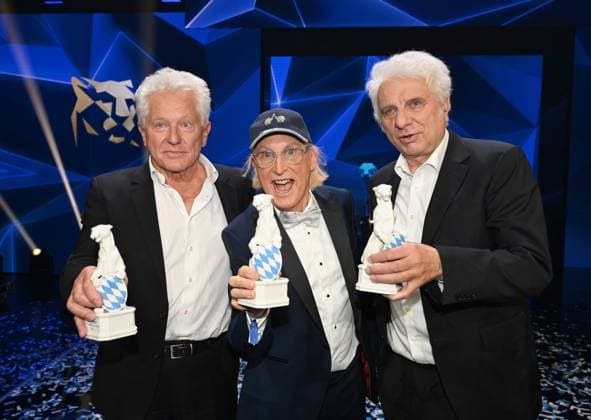 Miroslav Miro Nemec, Otto Waalkes and Udo Wachtveitl Award winners Blue Panther TV Streaming Award 2025 Award ceremony and gala at BMW Welt Munich October 22, 2025