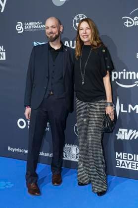 Daniel Alvarenga and Eva Mähl at the presentation of the Blue Panther TV Streaming Award 2025 at BMW Welt Munich, 22 10 2025 Foto:xN.xKolinzx xFuturexImagex panther_5079