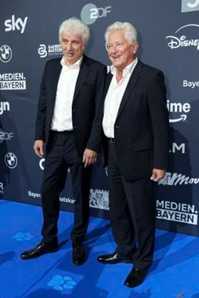 Udo Wachtveitl and Miroslav Nemec at the presentation of the Blue Panther TV Streaming Award 2025 at BMW Welt Munich, 22 10 2025 Foto:xN.xKolinzx xFuturexImagex panther_5237