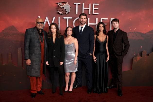 The Witcher season 4 global premiere, Curzon Mayfair cinema,London, UK on 23rd October 2025 Laurence Fishburne, Freya Allan, Liam Hemsworth, Anya Chalotra and Joey Batey at The Witcher season 4 global premiere, Curzon Mayfair cinema,London, UK on 23rd October 2025, Credit:James Shaw Avalon UNITED KINGDOM, LONDON, London Copyright: xJamesxShawx xAvalonx 1047693308