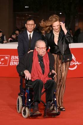 20th Rome Film Festival, red carpet for the film Roberto Rossellini, More Than a Lifetime Rome Film Fest, 20th edition, red carpet for the film Roberto Rossellini, More Than a Life. In the photo Tinto Brass e Elettra Rossellini Wiedemann. . Rome, Italy 23 October 2025, Credit:Maria Laura Antonelli Avalon Italy, Rome  Copyright: xMariaxLauraxAntonellix xAvalonx 1047683661