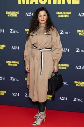 Smashing Machine Paris Film Premiere Djihene Abdellilah attends Smashing Machine Paris Film Premiere at Pathe BNP Paribas on October 23, 2025 in Paris, France. Photo by Nasser Berzane ABACAPRESS.COM Paris France  Copyright: xBerzanexNasser ABACAx