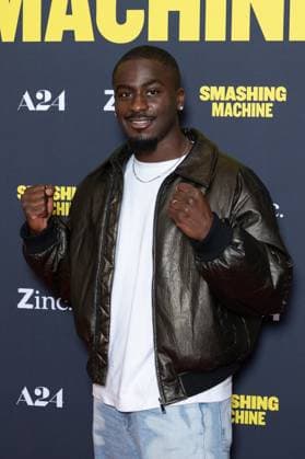Smashing Machine Paris Film Premiere William Gomis attends Smashing Machine Paris Film Premiere at Pathe BNP Paribas on October 23, 2025 in Paris, France. Photo by Nasser Berzane ABACAPRESS.COM Paris France  Copyright: xBerzanexNasser ABACAx