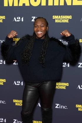 Smashing Machine Paris Film Premiere Clarisse Agbegnenou attends Smashing Machine Paris Film Premiere at Pathe BNP Paribas on October 23, 2025 in Paris, France. Photo by Nasser Berzane ABACAPRESS.COM Paris France  Copyright: xBerzanexNasser ABACAx