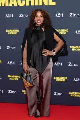 Smashing Machine Paris Film Premiere Fanny Estelle Posvite attends Smashing Machine Paris Film Premiere at Pathe BNP Paribas on October 23, 2025 in Paris, France. Photo by Nasser Berzane ABACAPRESS.COM Paris France  Copyright: xBerzanexNasser ABACAx