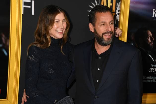 LOS ANGELES, CA - OCTOBER 23: Jackie Sandler and Adam Sandler at the AFI Fest 2025 Premiere of Jay Kelly at TCL Chinese Theatre on October 23, 2025 in Los Angeles, California. Copyright: xJeffreyxMayerx