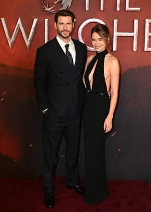 Liam Hemsworth and Gabriella Brooks attends The Witcher Season Four Global Premiere at the Curzon Mayfair in London, England. UK. Thursday 23rd October 2025 Copyright: xJamesxWarrenx THE WITCHER-SEASON 4 GLOBAL PREMIERE 14