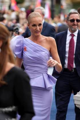 Journalist Juan Ramon Lucas and Sandra Ibarra during the Princess of Asturias Awards 2025 in Oviedo, on Friday 24 October 2025. Cordon Press 