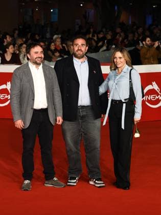 Roma Cinema Fest 2025, evening 10 - Red Carpet Always Free, Anyway Never. Pictured are Alessio Maria Federici, Riccardo Gentile, and Laura Gobbetti.  Copyright: xMarcoxProvvisionatox xipa-agency.netx xDxAvanzo Provvisionatox IPA_Agency_IPA67023187