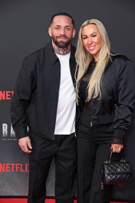 Christian Eckerlin with his wife Dominique Eckerlin at the premiere of the Netflix documentary highlight BABO DIE HAFTBEFEHL STORY at the Astor Film Lounge in Berlin on 24 10 2025