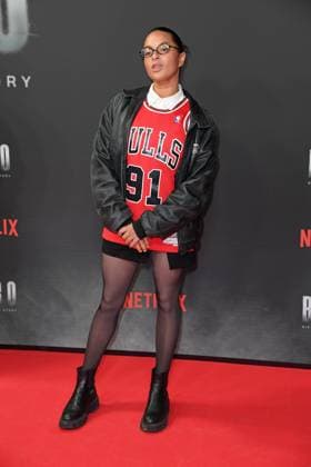 Taneshia Abt at the premiere of the Netflix documentary highlight BABO DIE HAFTBEFEHL STORY at the Astor Film Lounge in Berlin on 24 10 2025