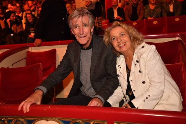Michaela May with husband Bernd Schadewald Roncalli Premiere ARTistART Werksviertel am Ostbahnhof Munich October 24, 2025
