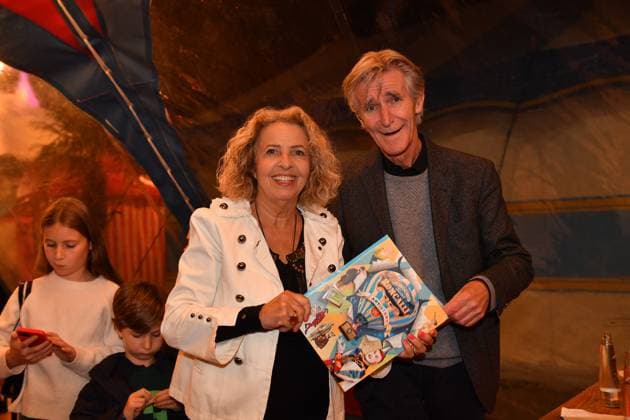 Michaela May with husband Bernd Schadewald Roncalli Premiere ARTistART Werksviertel am Ostbahnhof Munich October 24, 2025