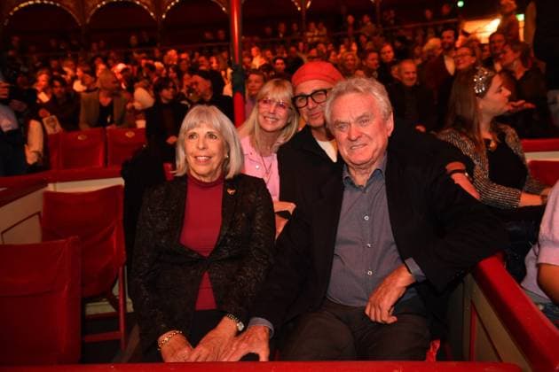 Sepp Maier with his wife Monika Roth and Hans Sigl with his wife Susanne Roncalli Premiere ARTistART Werksviertel at Ostbahnhof Munich October 24, 2025