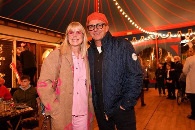 Hans Sigl with his wife Susanne Roncalli Premiere ARTistART Werksviertel at Ostbahnhof Munich October 24, 2025