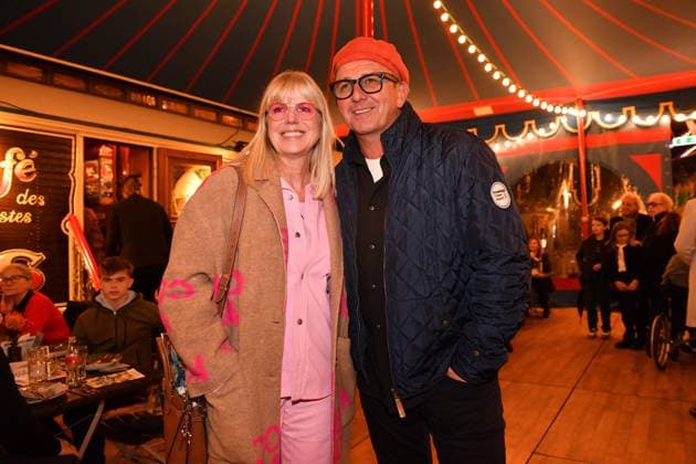 Hans Sigl with his wife Susanne Roncalli Premiere ARTistART Werksviertel at Ostbahnhof Munich October 24, 2025