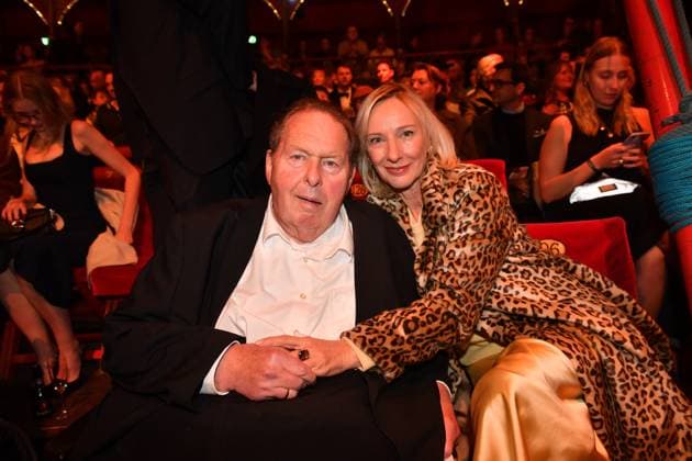 Ottfried Fischer with his wife Simone Roncalli Premiere ARTistART Werksviertel at Ostbahnhof Munich October 24, 2025