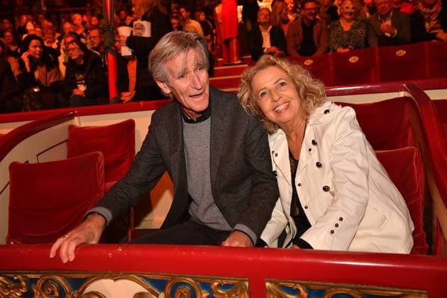 Michaela May with husband Bernd Schadewald Roncalli Premiere ARTistART Werksviertel am Ostbahnhof Munich October 24, 2025
