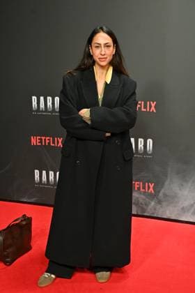 Melissa Khalaj at the Babo Die Haftbefehl Story Netflix documentary premiere on 24 10 2025 at the Astor Film Lounge in Berlin Babo Netflix Premiere in Berlin