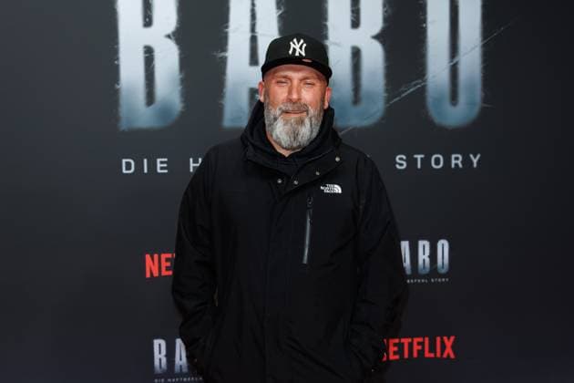 Premiere - BABO - Die Haftbefehl Story - Niko Backspin bei der Premiere desr Netflix Doku BABO - Die Haftbefehl Story im Astor Film Lounge am 22.10.2025 in Berlin. Copyright: xEventpressxKochanx