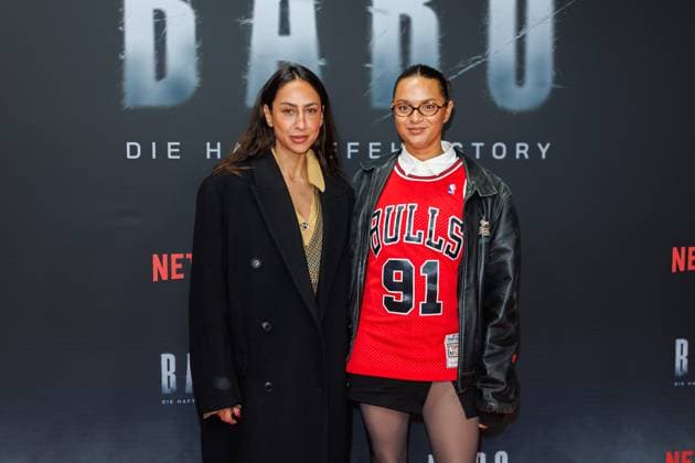 Premiere - BABO - Die Haftbefehl Story - Melissa Khalaj und Taneshia Abt bei der Premiere desr Netflix Doku BABO - Die Haftbefehl Story im Astor Film Lounge am 22.10.2025 in Berlin. Copyright: xEventpressxKochanx