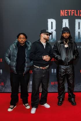 Premiere - BABO - Die Haftbefehl Story - Reezy (Raheem Heid) bei der Premiere desr Netflix Doku BABO - Die Haftbefehl Story im Astor Film Lounge am 22.10.2025 in Berlin. Copyright: xEventpressxKochanx