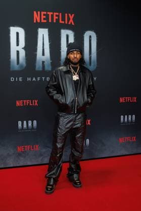 Premiere - BABO - Die Haftbefehl Story - Reezy (Raheem Heid) bei der Premiere desr Netflix Doku BABO - Die Haftbefehl Story im Astor Film Lounge am 22.10.2025 in Berlin. Copyright: xEventpressxKochanx